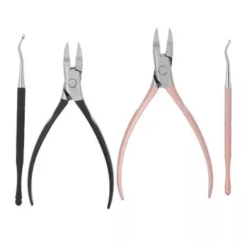 Профессиональные кусачки для ногтей из нержавеющей стали, подъемник для вросших ногтей, инструменты для педикюра Black