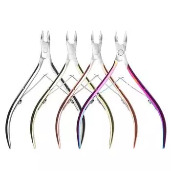 Профессиональные кусачки для триммера для кутикулы, ножницы, кусачки для ногтей из нержавеющей стали, для удаления педикюра, маникюра, аксессуары, инструменты светло-серый