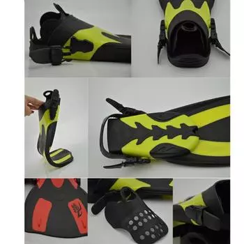 Профессиональные ласты для плавания для взрослых, подводное плавание, ласты для ног, ласты для дайвинга, оборудование для плавания large жёлтый