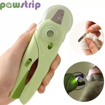 Профессиональные машинки для стрижки ногтей для собак, кошек, светодиодный светильник, триммер для когтей на пальцах ног и ног для домашних животных с пилочкой для ногтей, принадлежности для ухода за котятами и щенками белый
