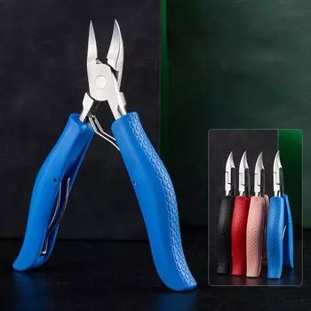 Профессиональные машинки для стрижки ногтей, кусачки для удаления омертвевшей кожи, кусачки для ногтей, маникюрный инструмент, ножницы для ногтей из нержавеющей стали LM красный