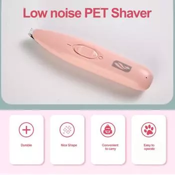 Профессиональные машинки для стрижки собак Беспроводные Низкий уровень шума 50 дБ Время работы 3 часа 400 мАч 3,7 В Маленький чёрный