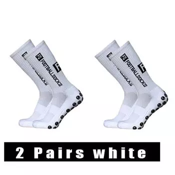 Профессиональные носки для футбола с нескользящими вставками, мужские спортивные носки для футбола, тренировочные носки для футбола, 2 пары, подарок мужские носки One Size