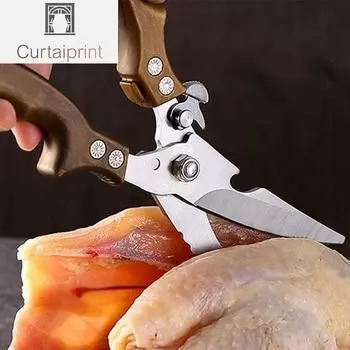 Профессиональные ножницы для куриных костей, улучшенные ножницы для птицы, резак из нержавеющей стали, индейки, мяса, рыбы, овощей, кухонные ножницы коричневый