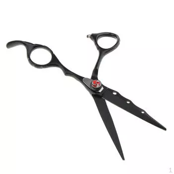 Профессиональные ножницы для стрижки волос из нержавеющей стали, парикмахерские ножницы, филировочные 6,7 дюйма, черные