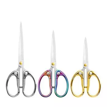 Профессиональные офисные ножницы, швейные ножницы, швейные выкройки, прямые тканевые ножницы для одежды, портновские ножницы, бытовой канцелярский инструмент S золотой