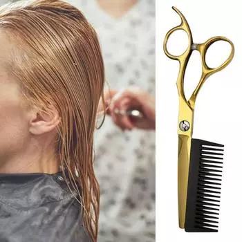Профессиональные парикмахерские ножницы, 6,0-дюймовые, острые как бритва ножницы для стрижки волос из нержавеющей стали со съемной расческой, профессиональные парикмахерские инструменты серебряный