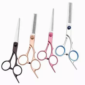 Профессиональные парикмахерские ножницы, ножницы для филировки волос, разноцветные челки, зубные ножницы, профессиональный парикмахерский инструмент flat shear