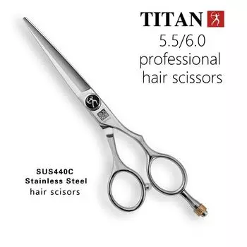 Профессиональные парикмахерские ножницы TITAN для стрижки волос, филировочные острые 6,0 дюйма