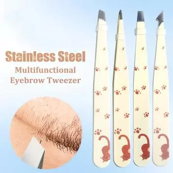 Профессиональные пинцеты для бровей из нержавеющей стали, зажим для удаления волос, пинцет для бровей, макияж, красота, красочные G