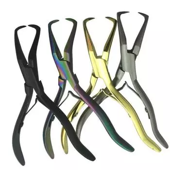 Профессиональные плоскогубцы для наращивания волос с двумя крючками для микроколец и инструменты для удаления клея Fusion