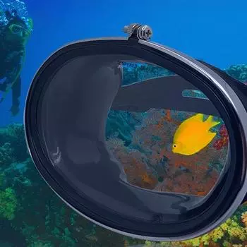 Профессиональные подводные маски для дайвинга, взрослые силиконовые противотуманные очки для дайвинга чёрный