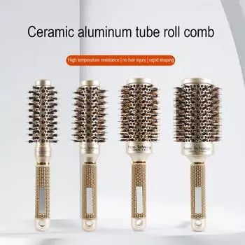 Профессиональные салонные инструменты для моделирования, круглая расческа для волос, парикмахерская щетка для вьющихся волос, расческа из керамического железа Diameter 25mm