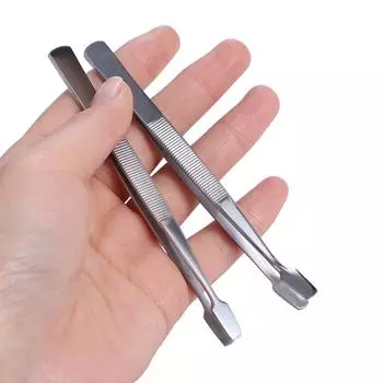 Профессиональные щипцы для бровей из нержавеющей стали, аппликатор для накладных ресниц, инструменты для макияжа 2pcs