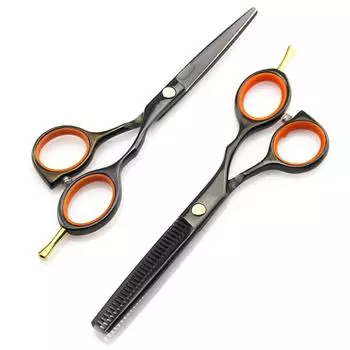 Профессиональные стальные 5,5-дюймовые черные ножницы для стрижки волос, филировочные парикмахерские ножницы Makas, ножницы для резки, парикмахерские ножницы