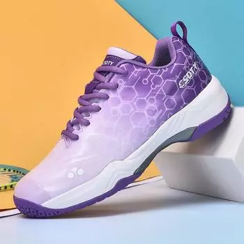 Профессиональные теннисные туфли унисекс модный дизайн фиолетовые кроссовки для бадминтона для женщин легкие оригинальные брендовые спортивные туфли для мужчин 35