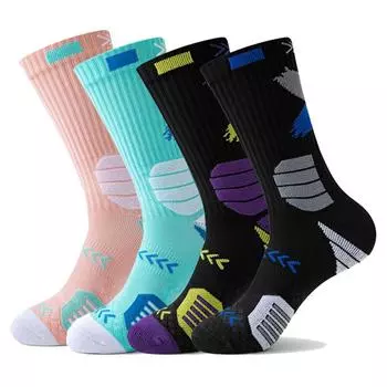 Профессиональные уличные элитные баскетбольные походные спортивные носки для экипажа, мужские/женские толстые компрессионные рабочие носки с подушкой, велосипедные носки US 6-12 EU 38-44