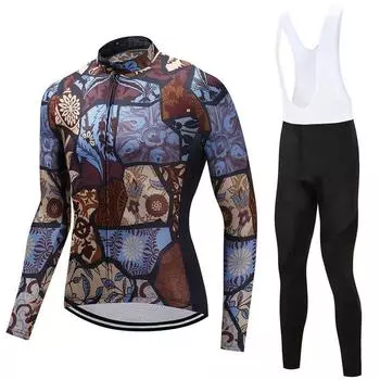 Профессиональные велосипедные майки, комплект одежды для велоспорта, мужские белые нагрудники с длинными рукавами, брюки для велосипедной одежды, костюм для гонок на велосипеде, спортивная одежда, колготки S