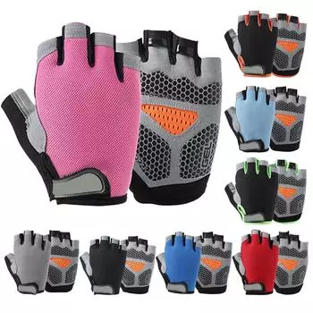 Профессиональные велосипедные перчатки с половиной пальца для мужчин и женщин, противоскользящие, защищающие от пота, дышащие, противоударные, спортивные велосипедные перчатки, подарок M-TypeA зелёный