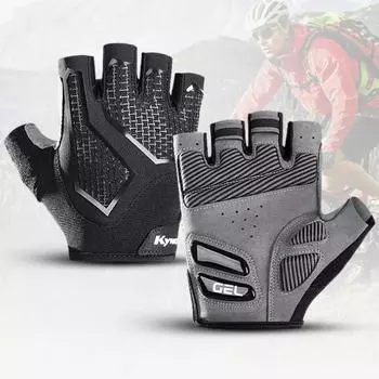 Профессиональные велосипедные перчатки с половиной пальца для мужчин и женщин, силиконовые амортизирующие дышащие спортивные перчатки для велосипеда, фитнеса и спортзала, новые XL чёрный