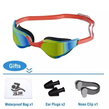 Профессиональные взрослые противотуманные очки для плавания для мужчин и женщин с широкоугольным объективом HD, водонепроницаемые регулируемые силиконовые очки для плавания