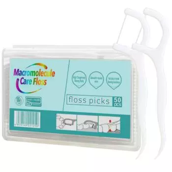 Профессиональные зубные нити для чистки зубов в дорожном футляре. Очень прочная зубная нить. Зубная нить для ухода за полостью рта и чистки зубов.