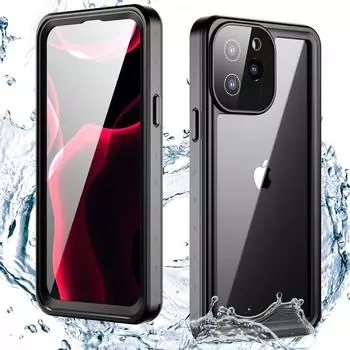Профессиональный 10-метровый водонепроницаемый чехол для iPhone15 14 13 11 Pro Max 12 Mini Shock Drop Diving Cover для iPhone Xs Max XR For iphone15 чёрный