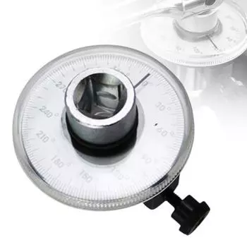 Профессиональный 1/2-дюймовый регулируемый приводной измеритель угла крутящего момента, автоматический инструмент для гаражного счетчика белый