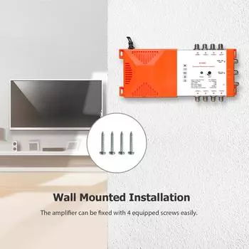 Профессиональный 8-полосный усилитель-распределитель с проходным IRS для наземного телевидения и радио EU Plug