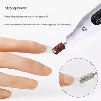 Профессиональный электрический маникюрный станок, гравировальный станок для маникюра и педикюра, многофункциональный инструмент для полировки ногтей белый