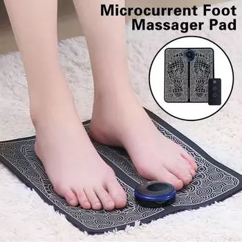 Профессиональный электрический массажер для ног, перезаряжаемый, прямоугольный, снимает напряжение мышц чёрный