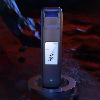 Профессиональный алкотестер, алкотестер, анализатор дыхания, детектор, зарядка через USB One Size чёрный