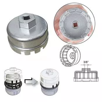 Профессиональный алюминиевый автомобильный масляный фильтр ключ шляповидный ключ для Toyota Prius Corolla Rav4 Lexus автомобильные аксессуары автозапчасти для ремонта серый