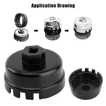 Профессиональный алюминиевый автомобильный масляный фильтр ключ шляповидный ключ для Toyota Prius Corolla Rav4 Lexus автомобильные аксессуары автозапчасти для ремонта чёрный