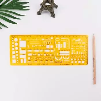 Профессиональный архитектурный шаблон линейка трафарет чертеж измерительный инструмент студент