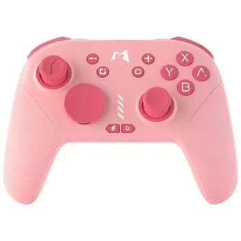 Профессиональный беспроводной контроллер для Switch/Switch Lite/Switch OLED Remote Gamepad с вибрацией, джойстиками ALPS, турборежимом, механическими кнопками, 6-осевым гироскопом 15.2*6.1*10.5cm розовый