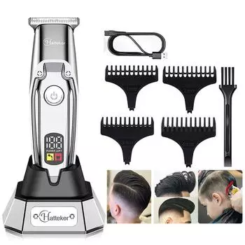 Профессиональный беспроводной триммер для бороды, триммер для стрижки волос, триммер для тела с Т-образным лезвием, электрическая машинка для стрижки бороды, парикмахерская машинка для стрижки волос