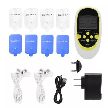 Профессиональный цифровой импульсный массажер для шеи, талии, меридианов, стимулятор мышц тела, 110240 В US Plug