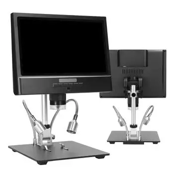 Профессиональный цифровой микроскоп 1080P 10-дюймовый ЖК-дисплей 4-кратное цифровое масштабирование Пайка EU Plug разноцветный