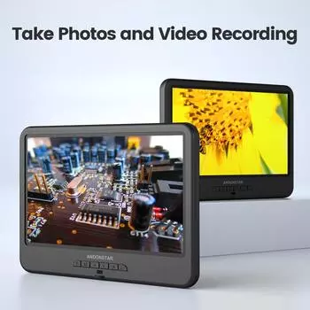 Профессиональный цифровой микроскоп 12 миллионов пикселей ИПС касающий экран увеличение 50-1600С разноцветный