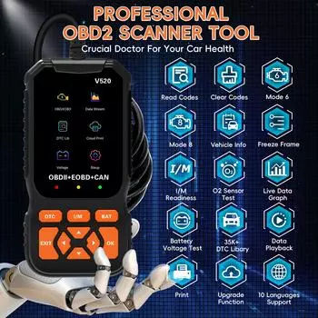 Профессиональный диагностический сканер OBD2, улучшенный считыватель кодов Check Engine со сбросом OBDII/EOBD диагностические инструменты для автомобиля