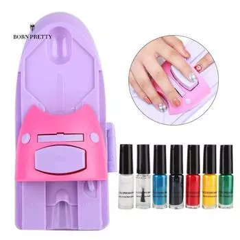 Профессиональный дизайн ногтей, украшения для ногтей, печатная машина, штамп, шаблон, маникюрный набор для рисования, масляный лак