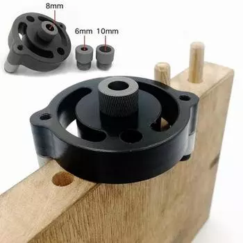 Профессиональный дюбель 6, 8, 10 мм, деревянная панель, перфоратор, локатор центрального отверстия, измерительное сверление, деревообрабатывающий инструмент Steel material чёрный