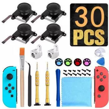 Профессиональный джойстик 34-в-1, сменный 3D аналоговый джойстик, комплект запасных частей для переключателя NS Joy-Con