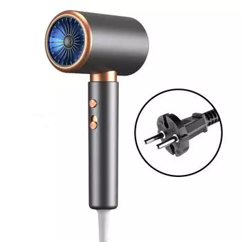 Профессиональный фен 2400 Вт, ионный салонный фен, легкий дорожный фен для нормальных и вьющихся волос EU серый