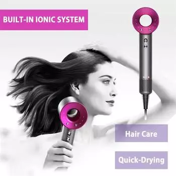 Профессиональный фен для волос Leafless Negative Lon Hair Care Quick Dry Home Мощный фен с постоянной температурой и анионным феном