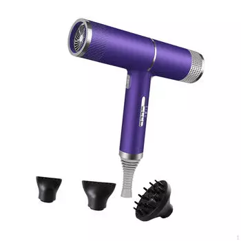 Профессиональный фен для волос, салонный с насадкой, легкий, 100000 об/мин, высокоскоростной фен, сушка