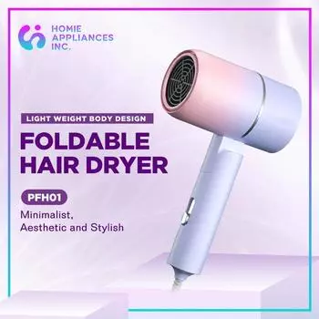 Профессиональный фен для волос Складной электрический фен для волос Уход за волосами Красота Уход за волосами белый