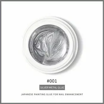 Профессиональный гель для рисования линий для нейл-арта, гель-стрипер высокой плотности для дизайна краев, металлизированная фольга, зеркальный глиттер и хром, материалы для нейл-арта 1