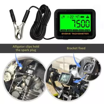 Профессиональный гоночный тахометр, счетчик моточасов, универсальный счетчик оборотов с программируемым оповещением для спортивных мотоциклов, мотоциклов, квадроциклов